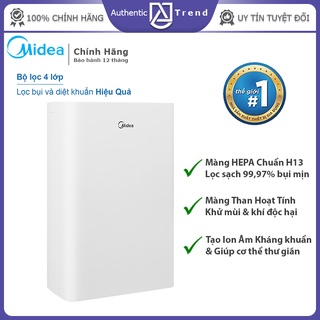 Máy Lọc Không Khí MIDEA KJ20FE-BD chính hãng -Tạo Ion âm-khử mùi - lọc 99,97% bụi - bh 12 tháng