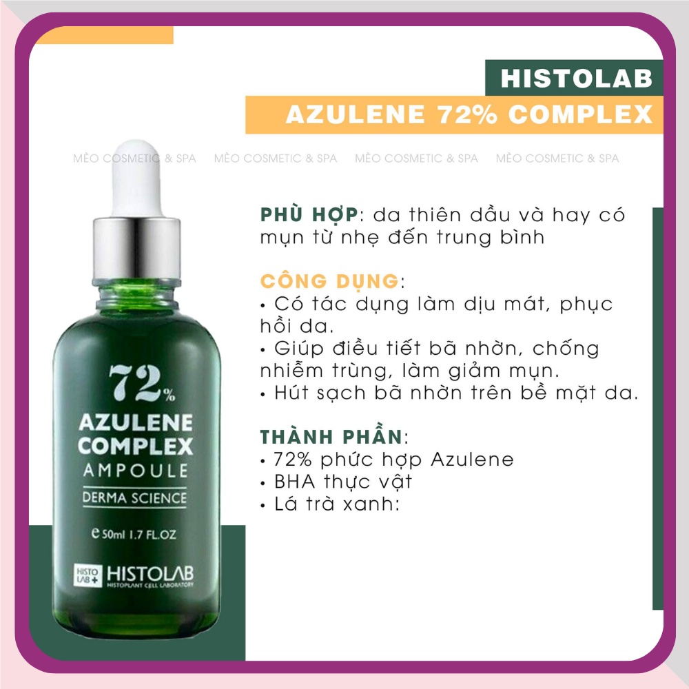Histolab Ampoule Serum Tinh Chất Dưỡng Da Histolab Ampoule 47% 50% 62% 72% 50ml Phục Hồi, Cấp ẩm, Làm Sáng, Giảm Mụn