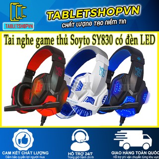 Headphone game thủ Soyto SY830 có Microphone có đèn LED - sử dụng cho máy tính