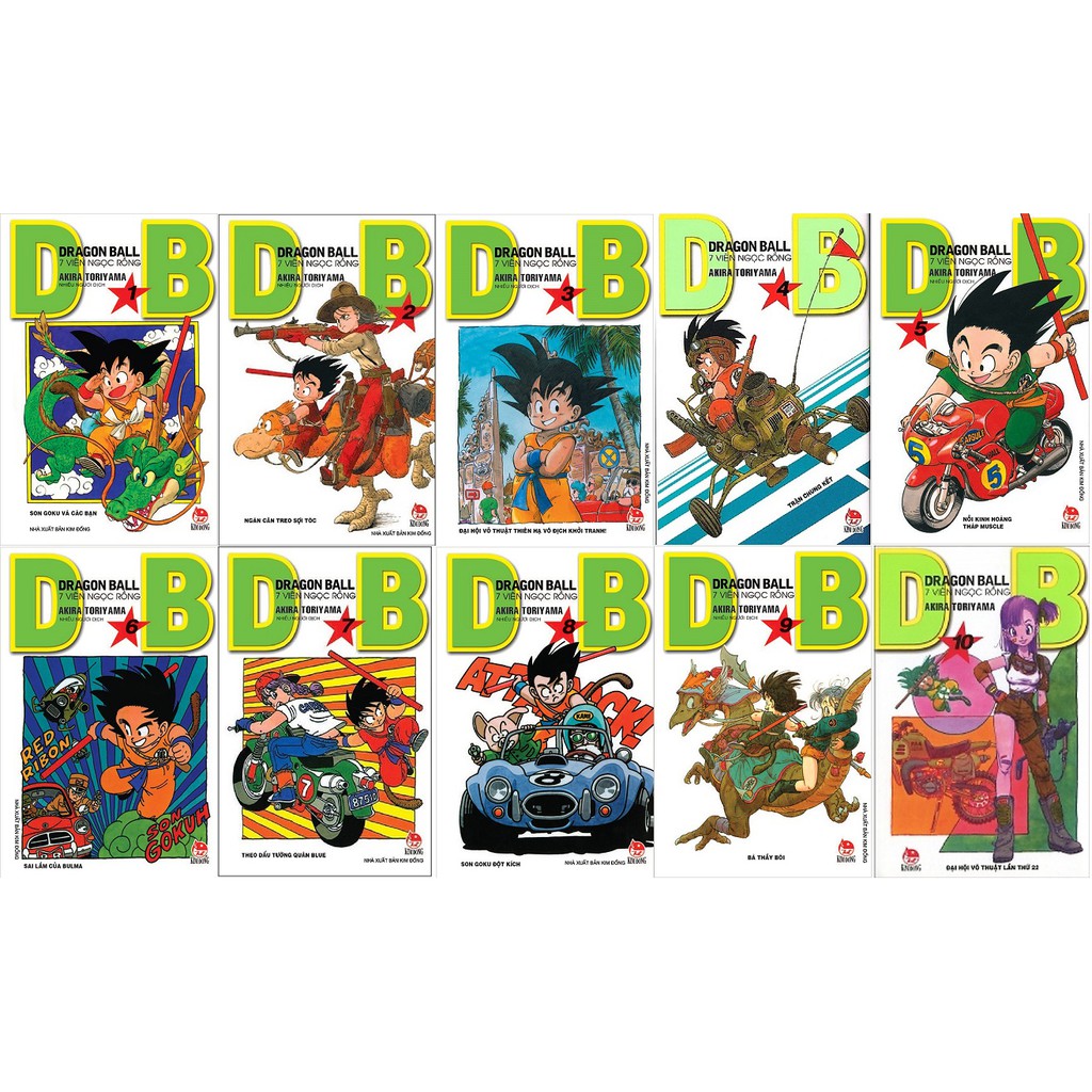 Sách - Combo Dragon Ball 7 viên ngọc rồng - 10 quyển - từ tập 1 đến tập 10