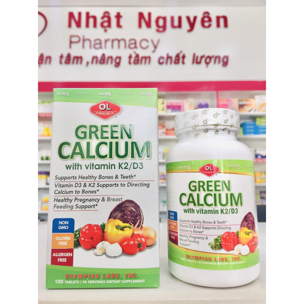 Green Calcium – Bổ sung canxi hữu cơ cho bà bầu, trẻ em, người lớn hộp 100 viên