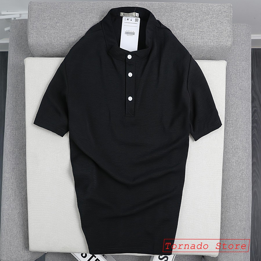 Áo đũi nam xuất khẩu áo cổ tàu tay lỡ vải đẹp cực mát | BigBuy360 - bigbuy360.vn