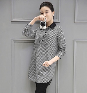 ÁO CARO CỔ SƠ MI ĐEN HN2577