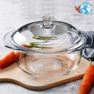 Nồi thủy tinh 1.6 lít dùng cho lò vi sóng - Nồi thủy tinh đựng thức ăn sang trọng - BJW202-2
