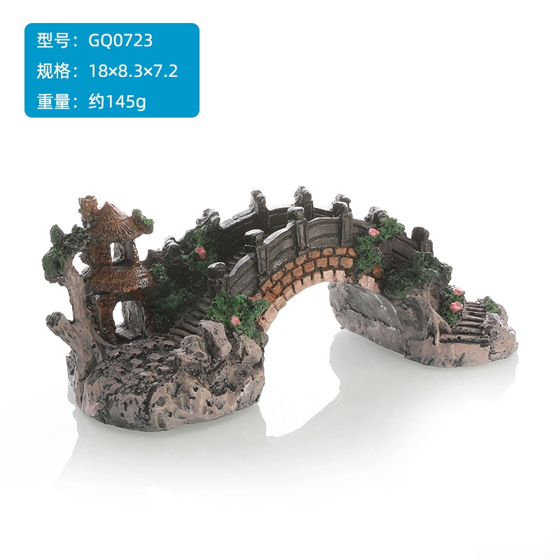 Mô Hình Cầu Gỗ Trang Trí Bể Cá