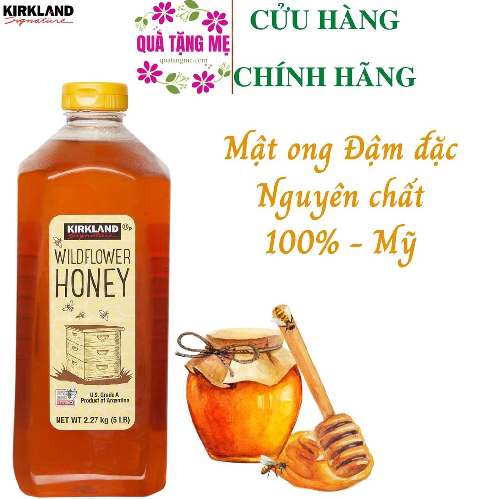 Mật Ong Hữu Cơ Kirkland - 2,27kg Hàng Mỹ ( Date 10/2021)