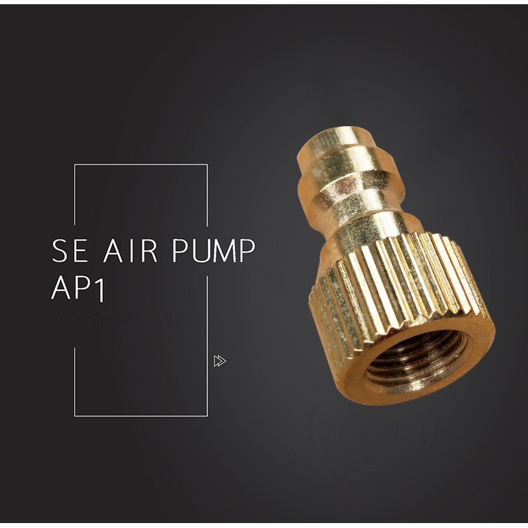 Đầu kết nối van của bơm cao áp , kết nối đầu lọc ẩm với van xe máy, ô tô, đầu chuyển đầu bơm cao áp để bơm xe.