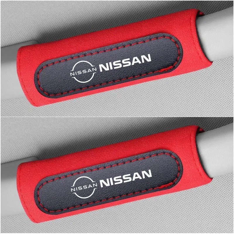Set 1/2 Bọc Da Cho Tay Vịn Xe Hơi Nissan March Almera Note Livina Juke X-trail