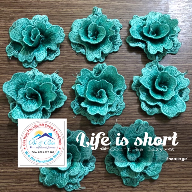 Hoa Thêu 3D Đính Kết Thời Trang