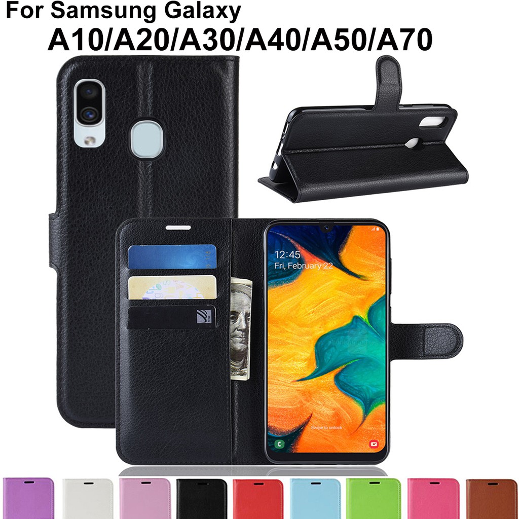 Ốp Lưng Da Nắp Gập Cho Samsung Galaxy A70 A50 A40 A30 A20 A10 | BigBuy360 - bigbuy360.vn