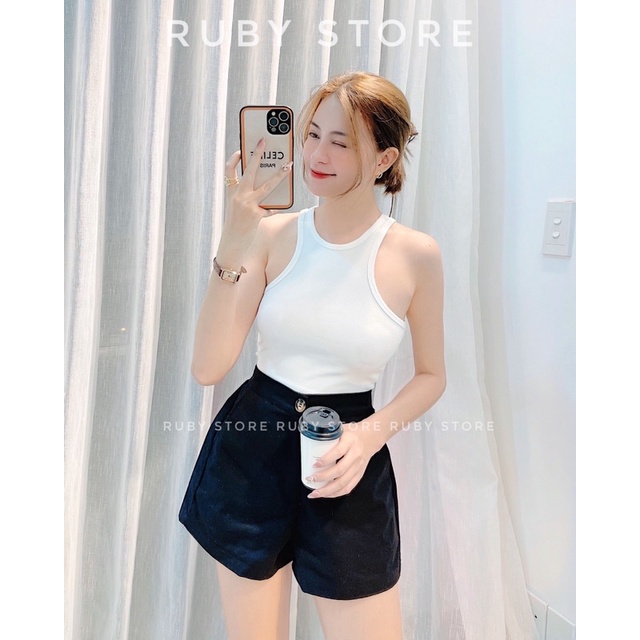 Áo croptop ba lỗ chất đẹp loại 1 (Hình thật shop 100%)