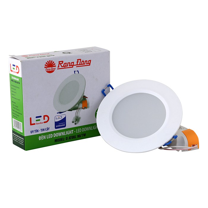 Đèn led âm trần downlight Rạng Đông Model:DAT06 90/7W và  D AT04L 90/7W Rạng Đông