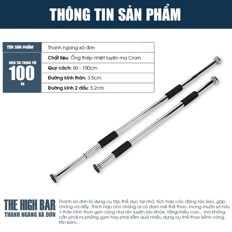 Xà Đơn Treo Tường - Chất liệu Inox - Bách hóa Nguyễn Văn Cừ - Tùy chỉnh kích thước