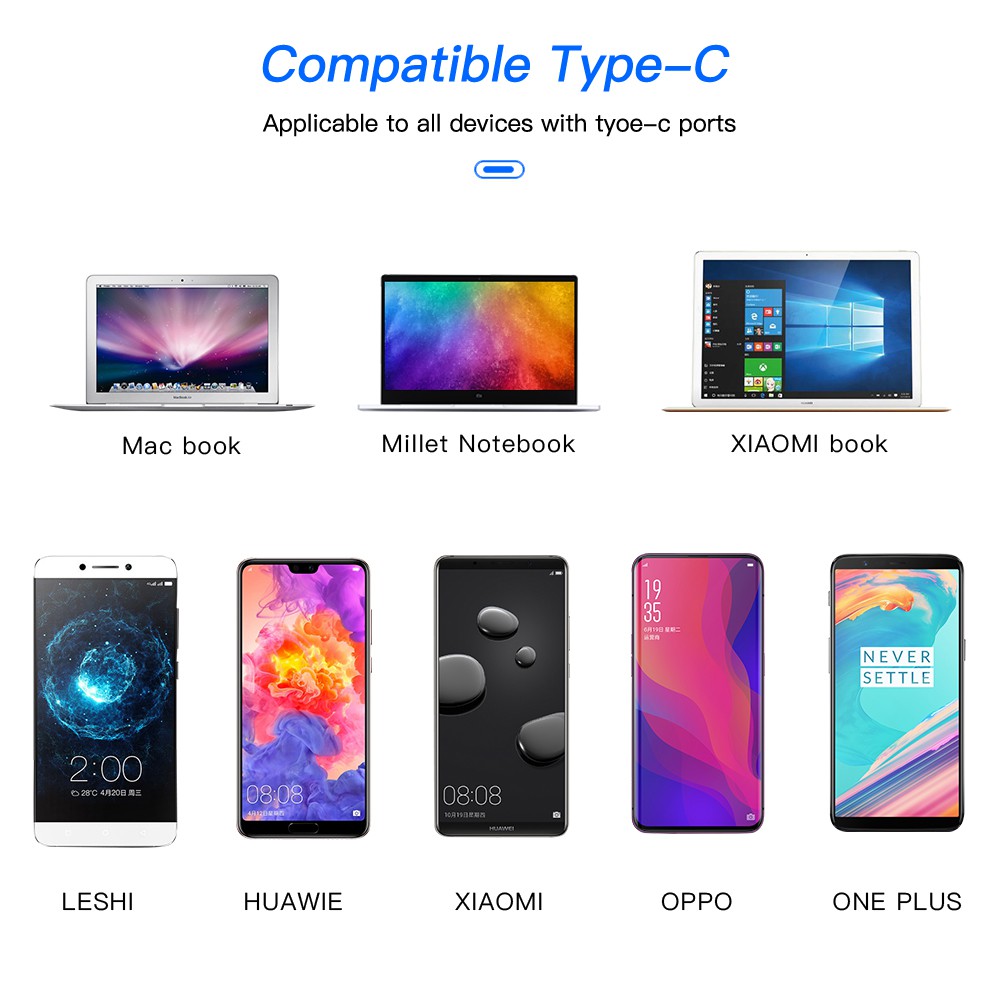 Thiết bị chuyển đổi Type-C 5 trong 1 với cổng VGA HDMI PD USB3.0 tiện dụng chất lượng cao