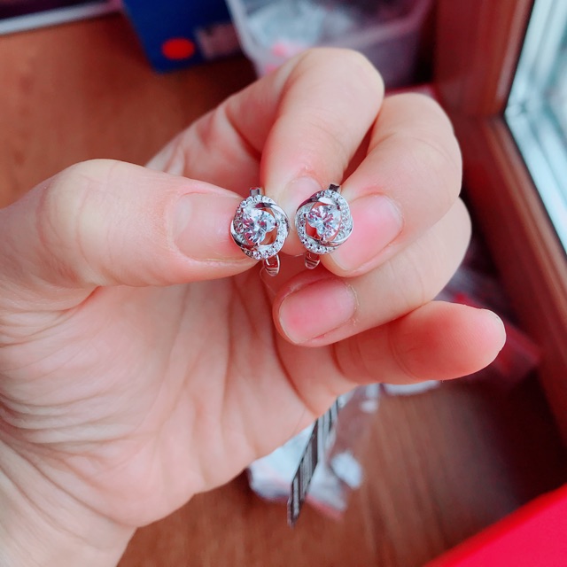 Khuyên tai sale bạc 925 hãng sunlight của Nga sản xuất