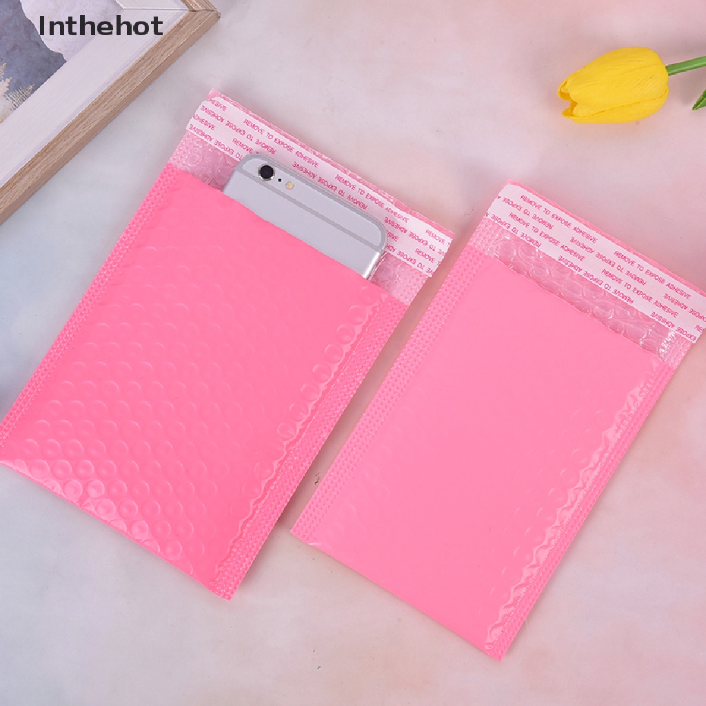 [Inthehot] Set 10 túi bong bóng niêm phong bao bì hàng bán chạy màu hồng