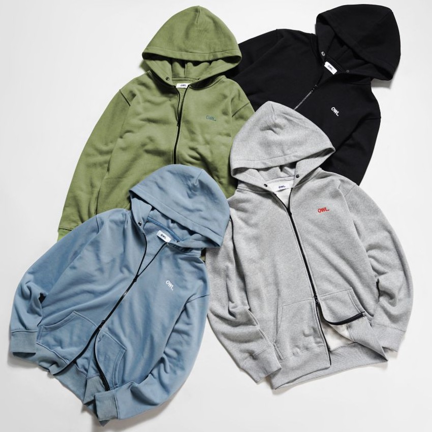 OWL BRAND®  ÁO KHOÁC NỈ CÓ NÓN KHÓA KÉO - FULLZIP HOODIE - OWL300321