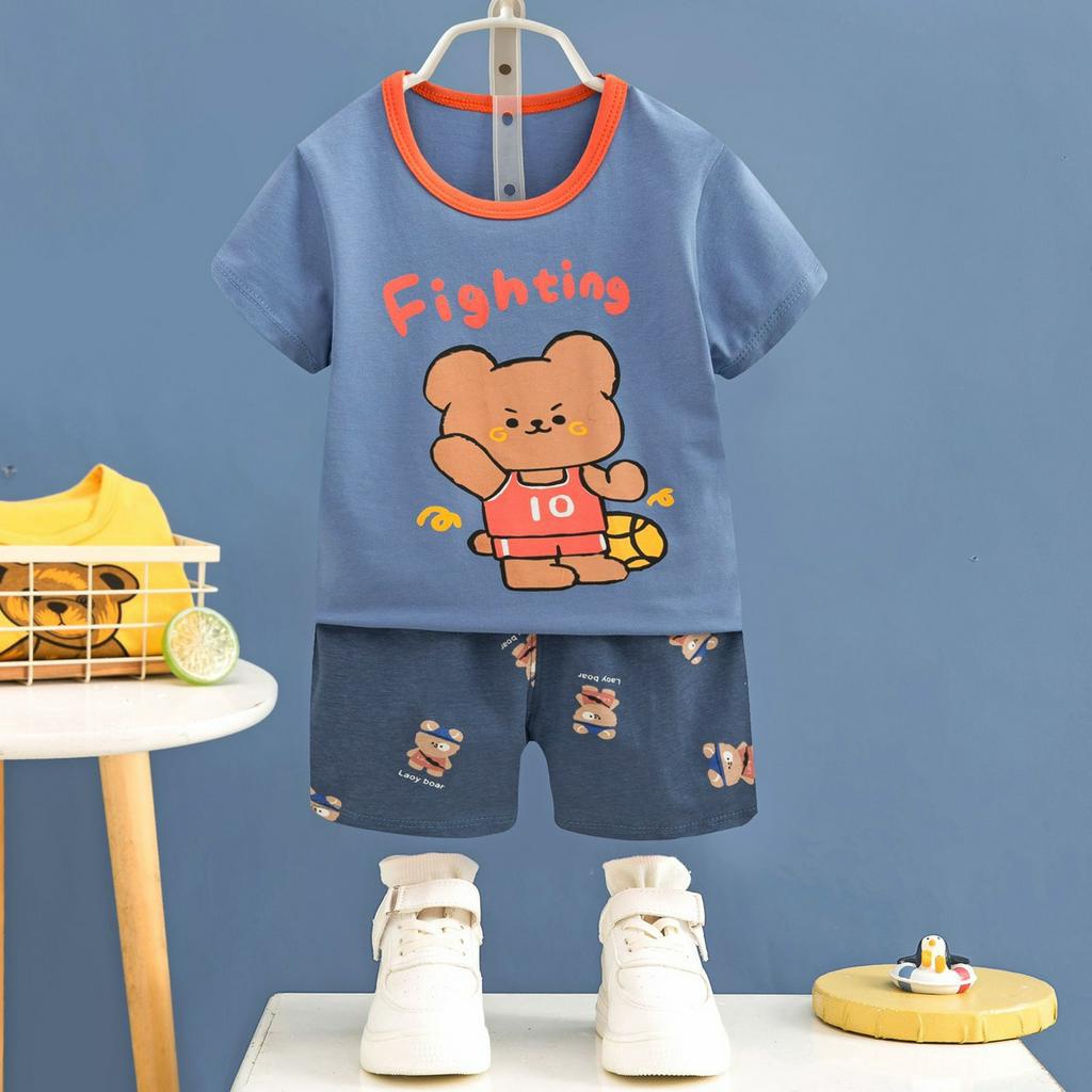 (Xả kho ) Đồ bộ quảng châu cho bé- Bộ cotton cộc tay cho bé trai 8-10kg