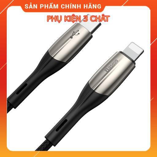 Cáp Sạc Nhanh 18W Baseus Chính Hãng Horizontal Data PD - Type C to Lightning - Dây Dù - Siêu Bền - Chống Gãy