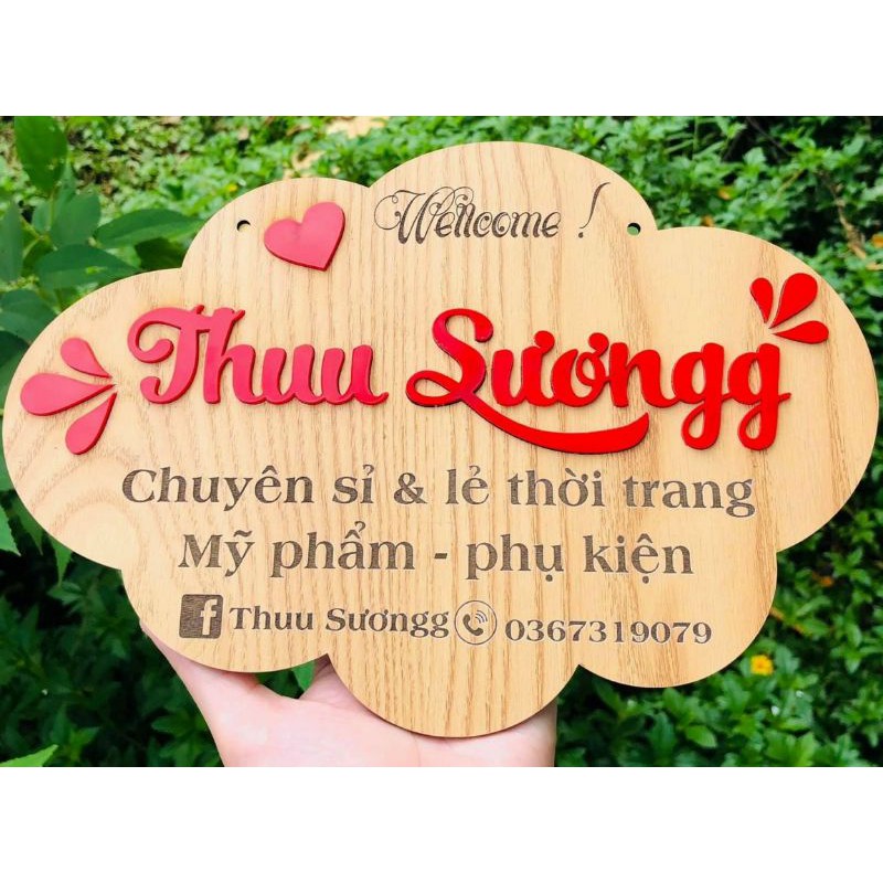 BẢN HIỆU SHOP GỖ KHẮC THEO YÊU CẦU