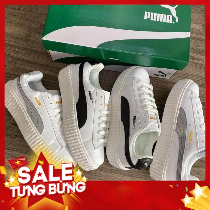 Giày Thể Thao Fuma 3 Màu Xám Đen Trắng Fun Trắng