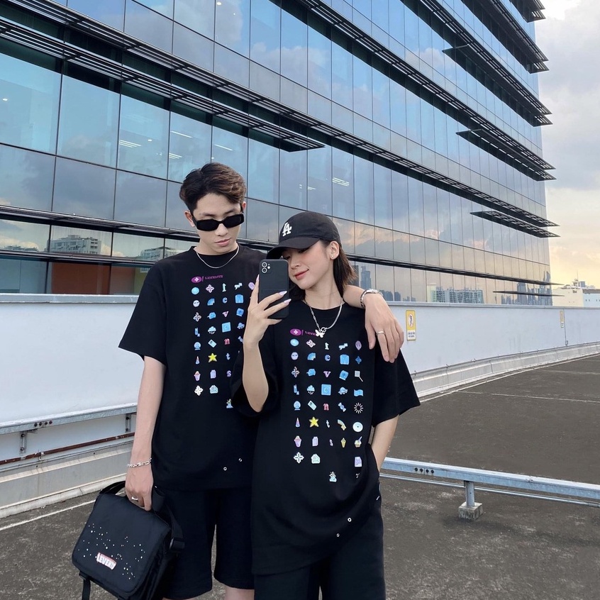 Áo LEVENTS INTERNET LOVE PIXEL , Tee Thun Local Brand Levent Tay Lỡ Form Rộng Unisex Nam Nữ Freesize Full Tag TUN SHOP