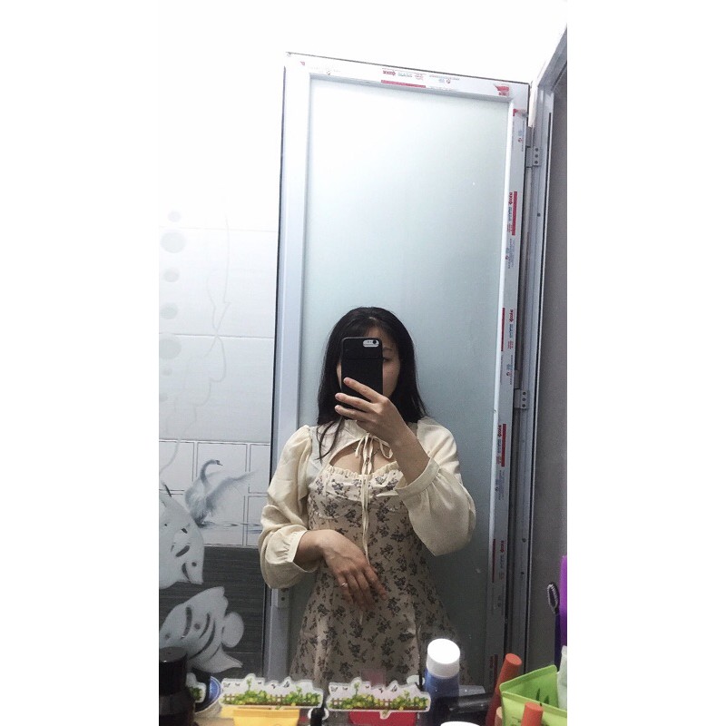 [HÀNG ĐẸP-SẴN]ĐẦM HOA MỎNG PHIÊN BẢN HÀN QUỐC  PHONG CÁCH THIẾT KẾ RETRO PHÁP | BigBuy360 - bigbuy360.vn