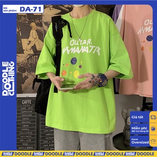 Áo thun nam nữ tay lỡ unisex oversize form rộng basic tee nhiều màu hình hành tinh outer