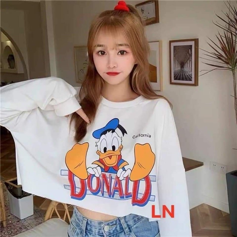 Áo croptop dài tay vịt Donal TH6