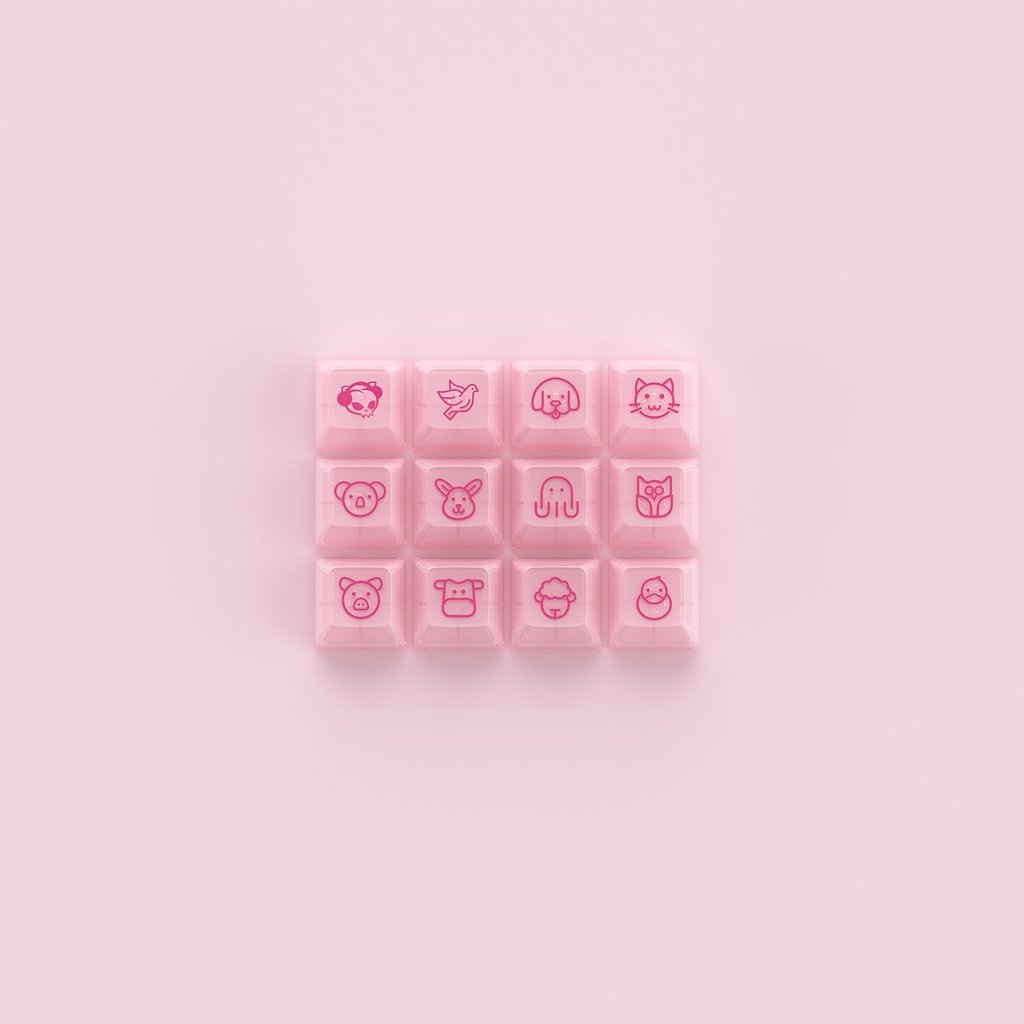 Bộ keycap Akko – Pink (PC / ASA-Clear profile / 155 nút)
