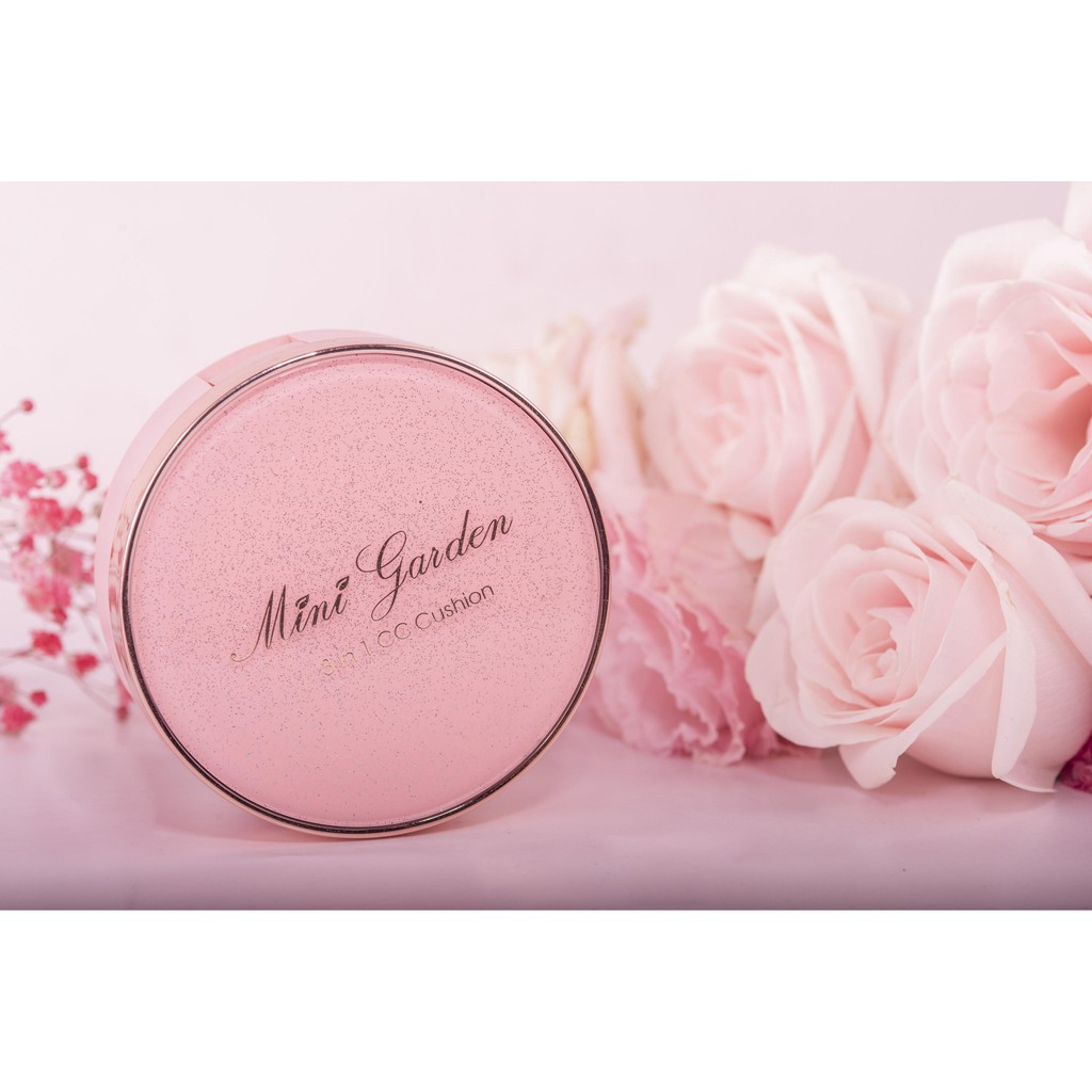 CC Cushion Minigarden, phấn nước Minigarden 3in1 tích hợp phấn nền, che khuyết điểm, má hồng
