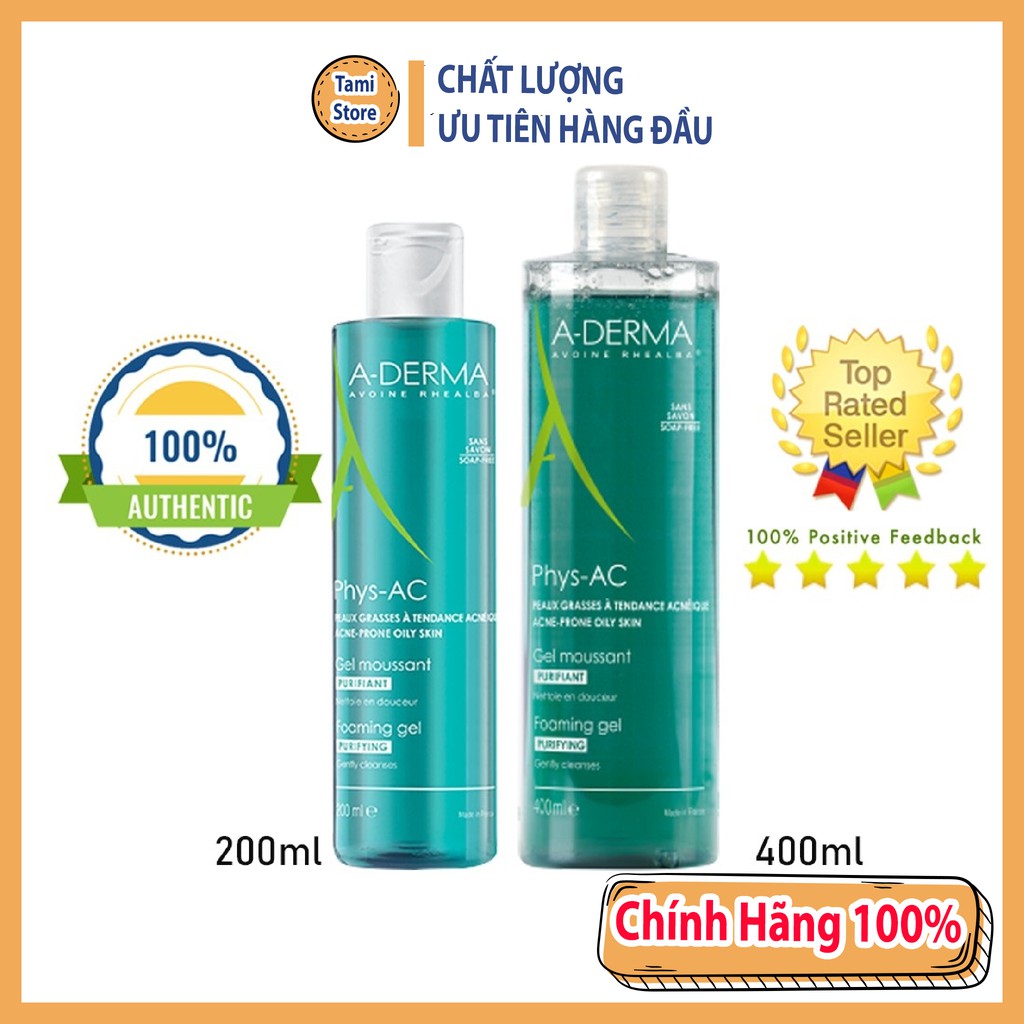 Sữa rửa mặt Aderma Tami Store CHÍNH HÃNG PHÁP - Aderma sữa rửa mặt dành cho da dầu, da mụn, da nhạy cảm