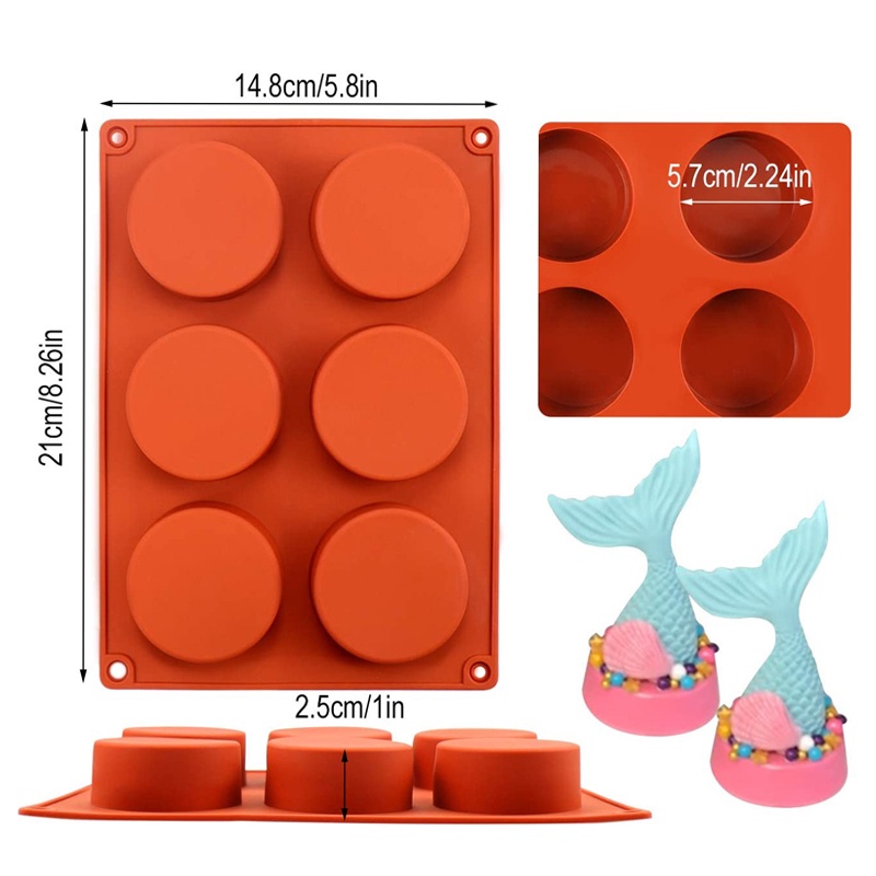 Khuôn ANAEAT Bằng Silicon Hình Tròn Làm Bánh Quy/ Cupcake/Muffin Tiện Dụng