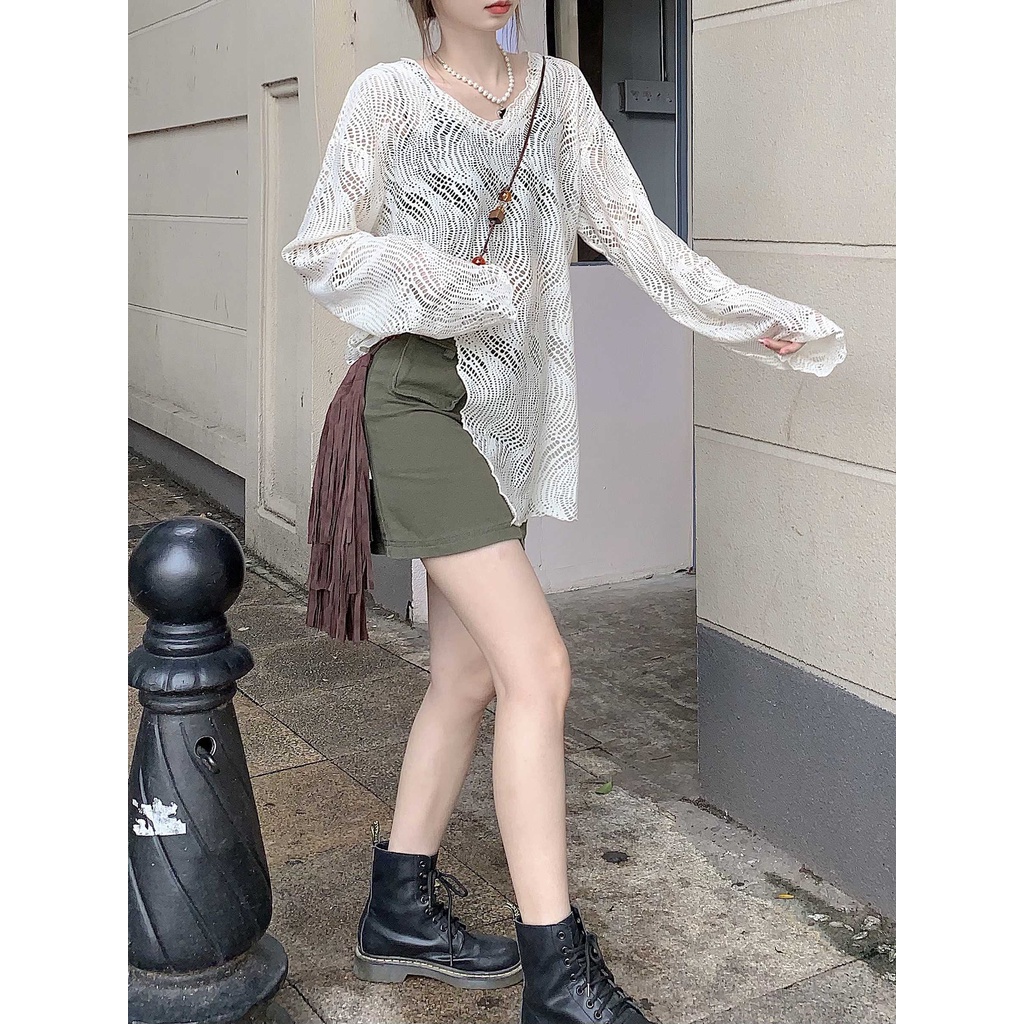 Áo Thun Nữ Dài Tay Cổ Tròn Thời Trang Hàn