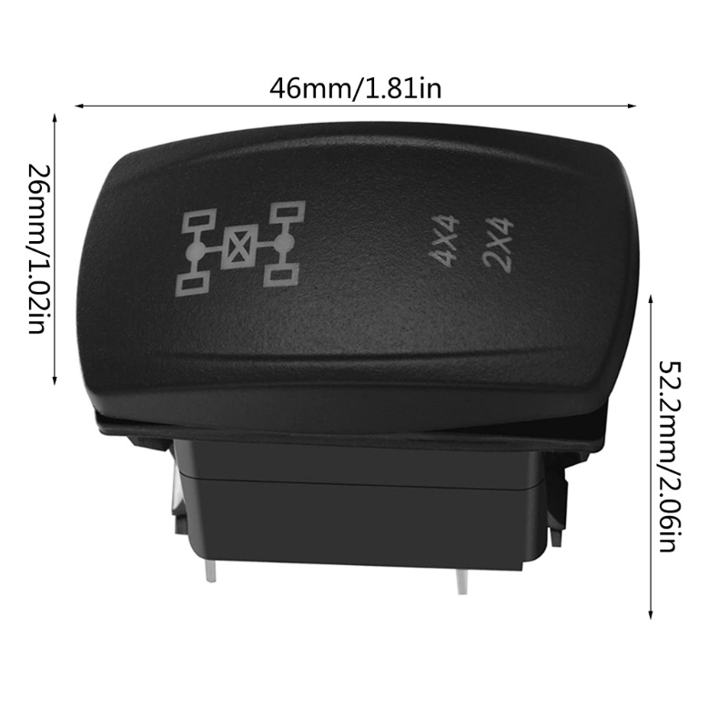 Công Tắc Đèn LED 5 Chấu 12V 20A 12V 20A Ánh Sáng Xanh Chống Thấm Nước Cho Tàu Thuyền / Xe Hơi