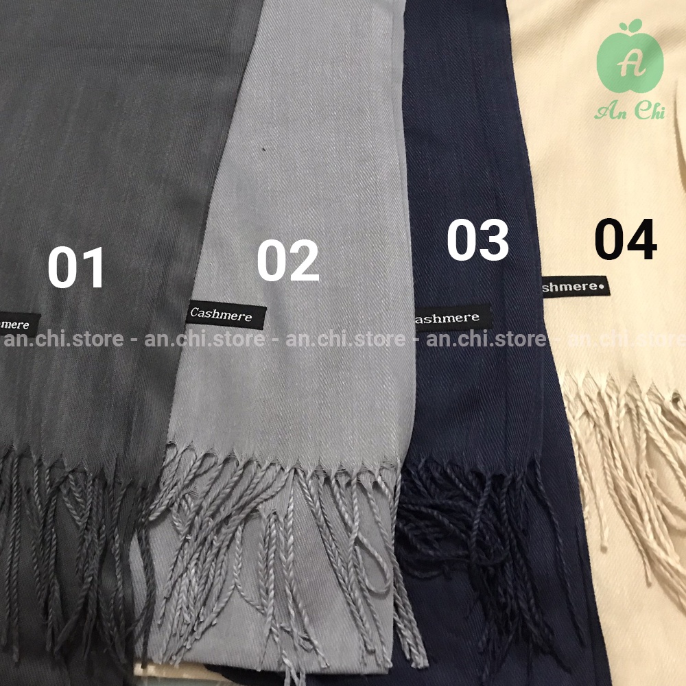 Khăn len cao cấp Cashmere FREESHIP Khăn len choàng cổ chất len dệt mịn nhiều màu sắc dễ phối đồ