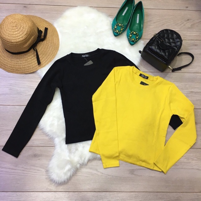 Áo thun trơn tay dài