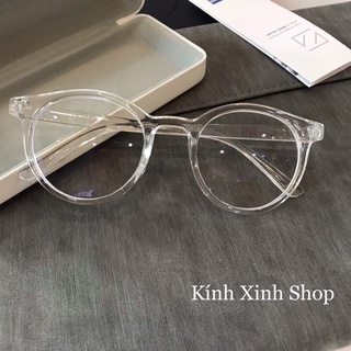 Kính Giả Cận Nam Nữ Gọng Kính Cận Không Độ Mắt Tròn Trong Suốt