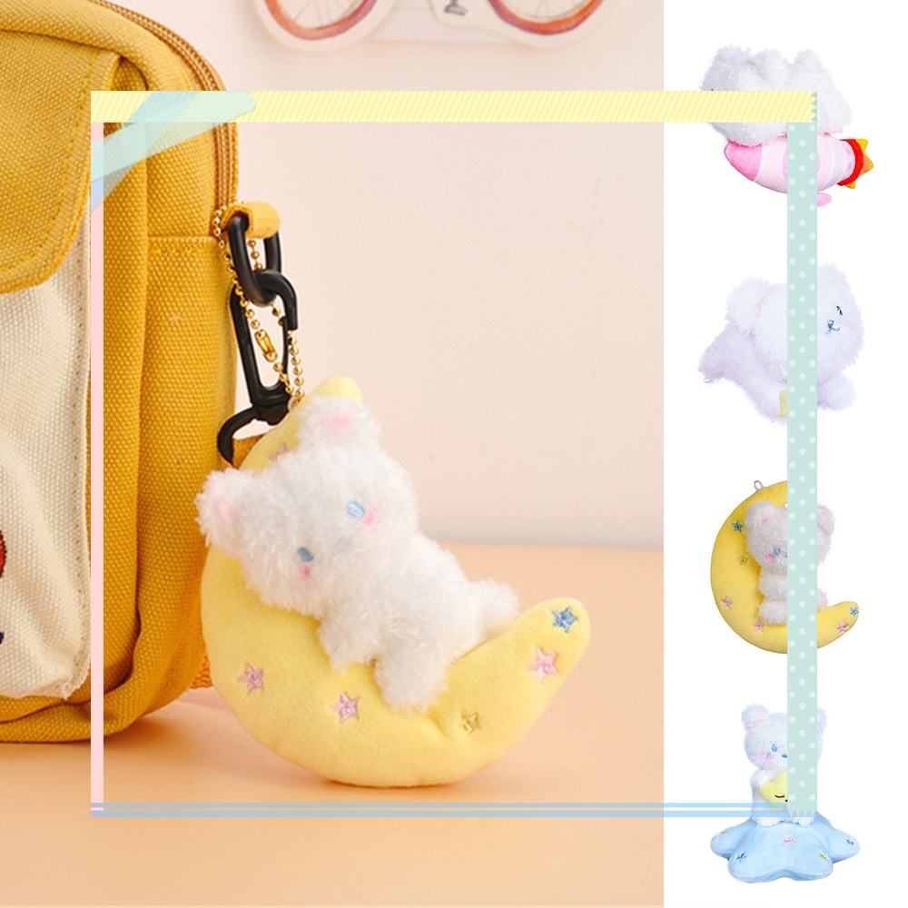 Móc Khóa Búp Bê Nhồi Bông Hình Đám Mây Hoạt Hình 12cm