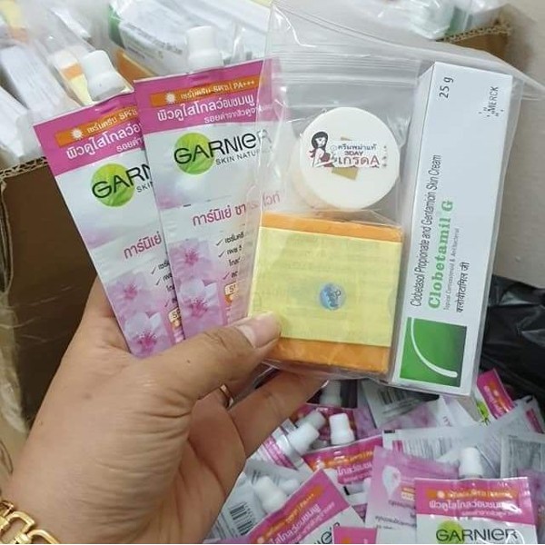 Set nám Garnier tem vàng chuẩn Thái Lan