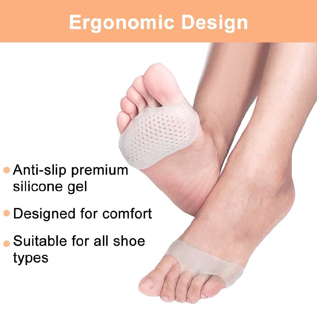 1 Cặp Đệm Gel Silicon Mềm Bảo Vệ Bàn Chân Giảm Đau
