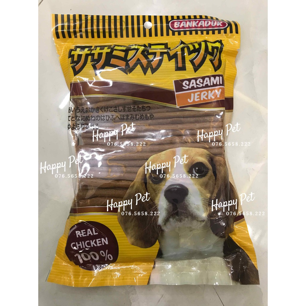 BÁNH XƯƠNG CHO CÚN THỊT QUE SẤY BANKADUK SASAMI JERKY THÁI LAN VỊ GAN