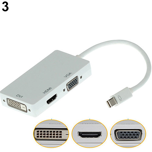 Cáp chuyển đổi mini displayport dp sang vga hdmi dvi thích hợp cho apple-e macbook