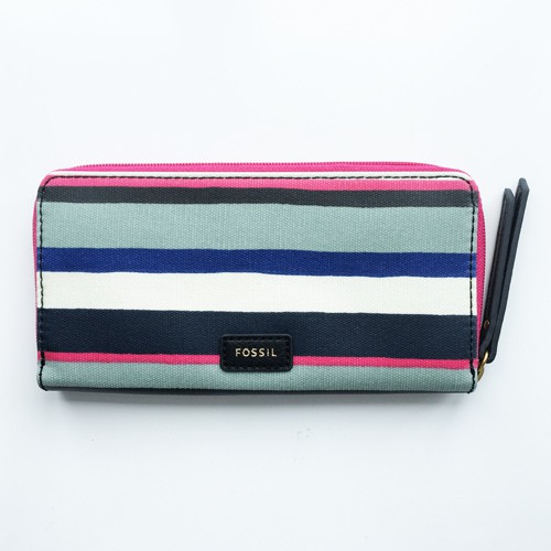 Ví cầm tay Fossil Eliza Clutch Multi Stripe, Blue