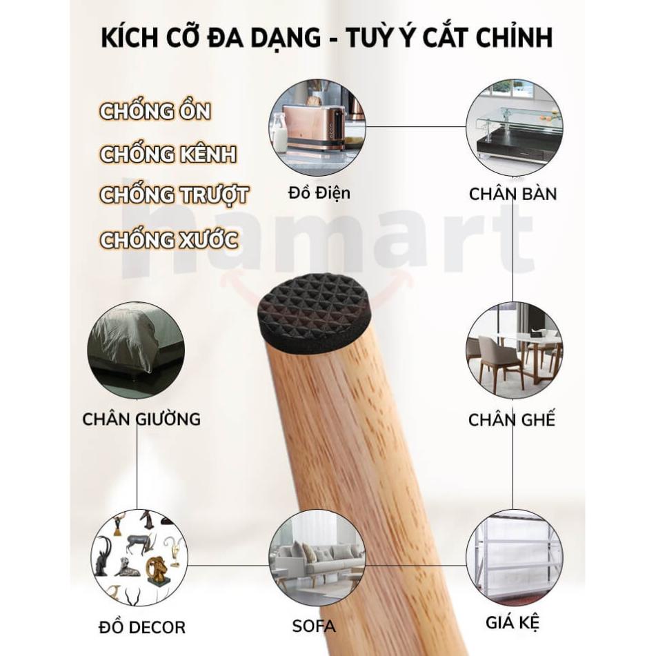 Miếng Dán Chân Bàn Ghế Chống Trượt Bọc Lót Chân Bàn Ghế Chống Ồn Chống Xước Nền Nhà