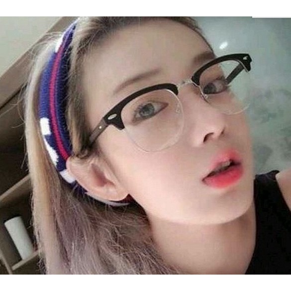 Mắt Kính Gọng Cận Form Tròn Nửa Gọng Nhiều Màu sắc lựa chọn Phong cách trẻ trung cá tính | BigBuy360 - bigbuy360.vn