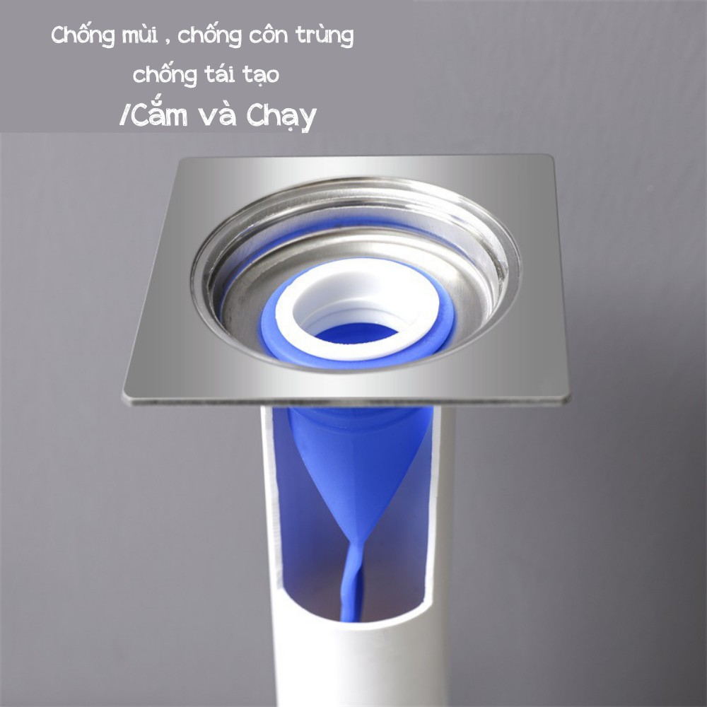 Nắp đậy cống , bộ ống chặn mùi hôi thối chống vi khuẩn từ cống TIME HOME