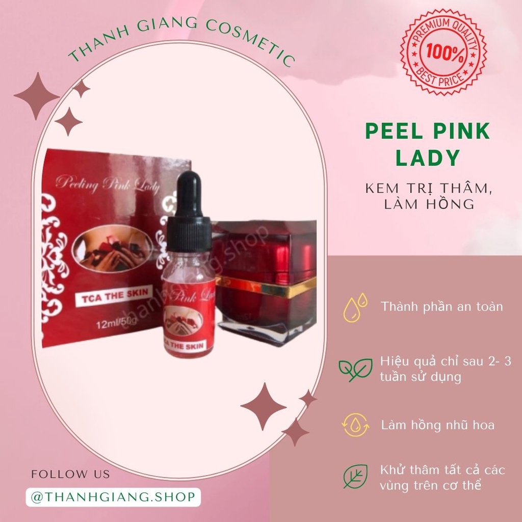 Kem làm hồng nhũ hoa Peel Pink Lady,khử thâm vùng kín,thâm môi,rạn da