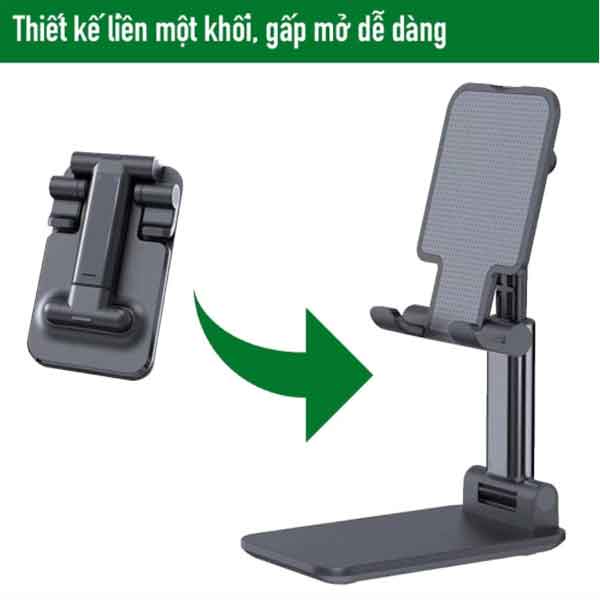 Giá Đỡ Điện Thoại 360,Kệ Đỡ Khung Gấp Gọn Chắc Chắn, Góc Xoay Linh Hoạt, Hỗ Trợ Làm Việc Hay Học Tập