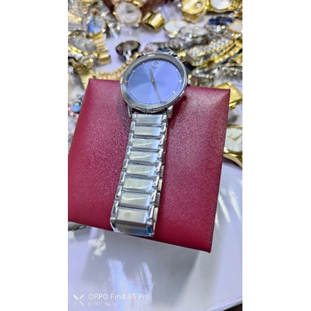 đồng hồ nam Movado dây inox